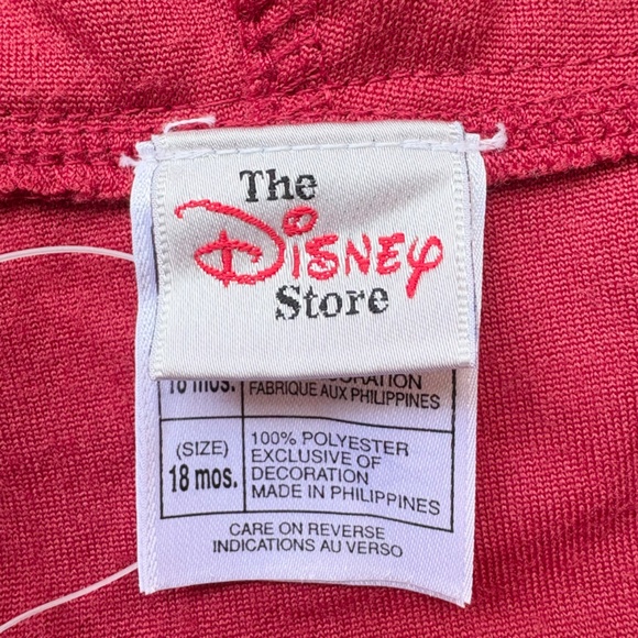 Vintage Disney Store Hooded Dress Baby Girl 18M Red Velour 101 Dalmations - Picture 2 of 7
